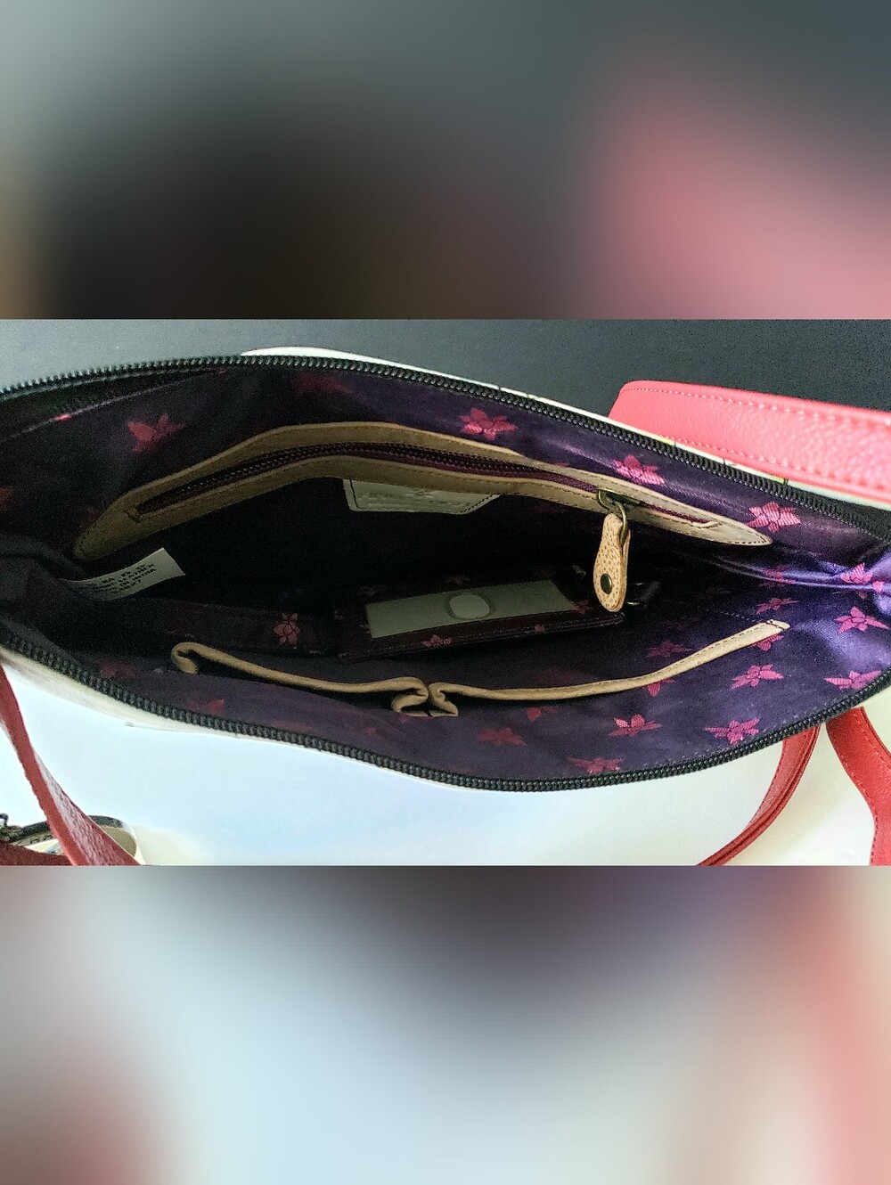 NWT Anuschka Leather Asymmetric Crossbody Bag Roman Dreams Scooter Art 8354 - Picture 7 of 16